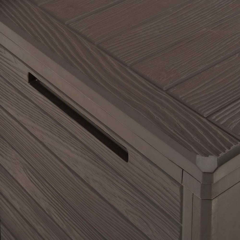 Sofia Outdoor Storage Box | Matte Finish | Brown Polypropylene 31"