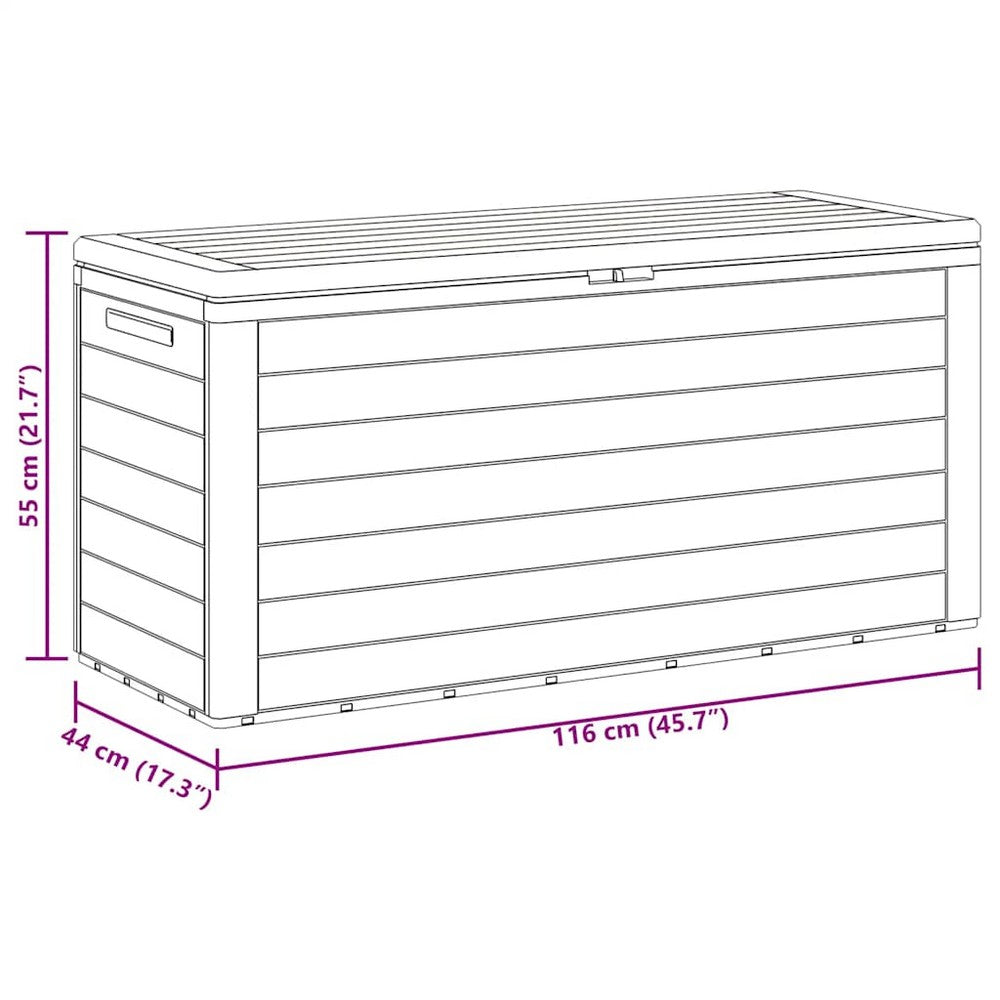 Sofia Outdoor Storage Box | Matte Finish | Brown Polypropylene 31"