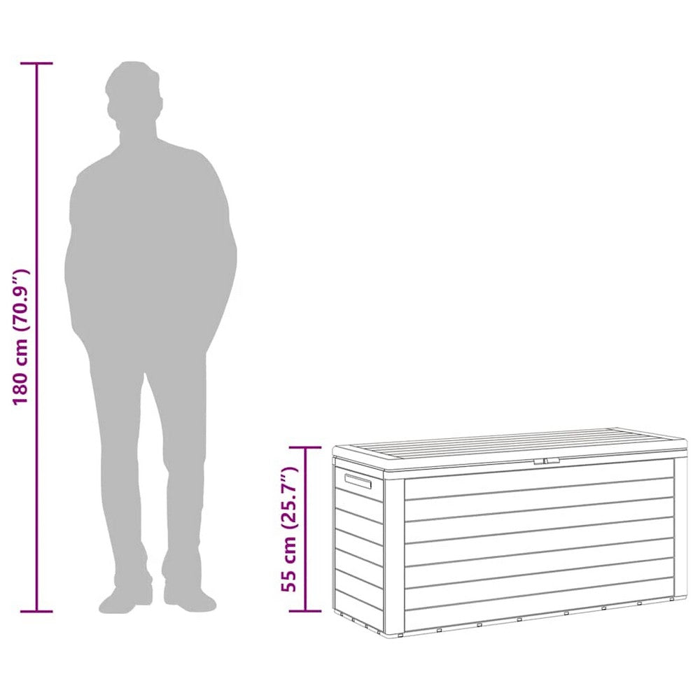 Sofia Outdoor Storage Box | Matte Finish | Brown Polypropylene 31"