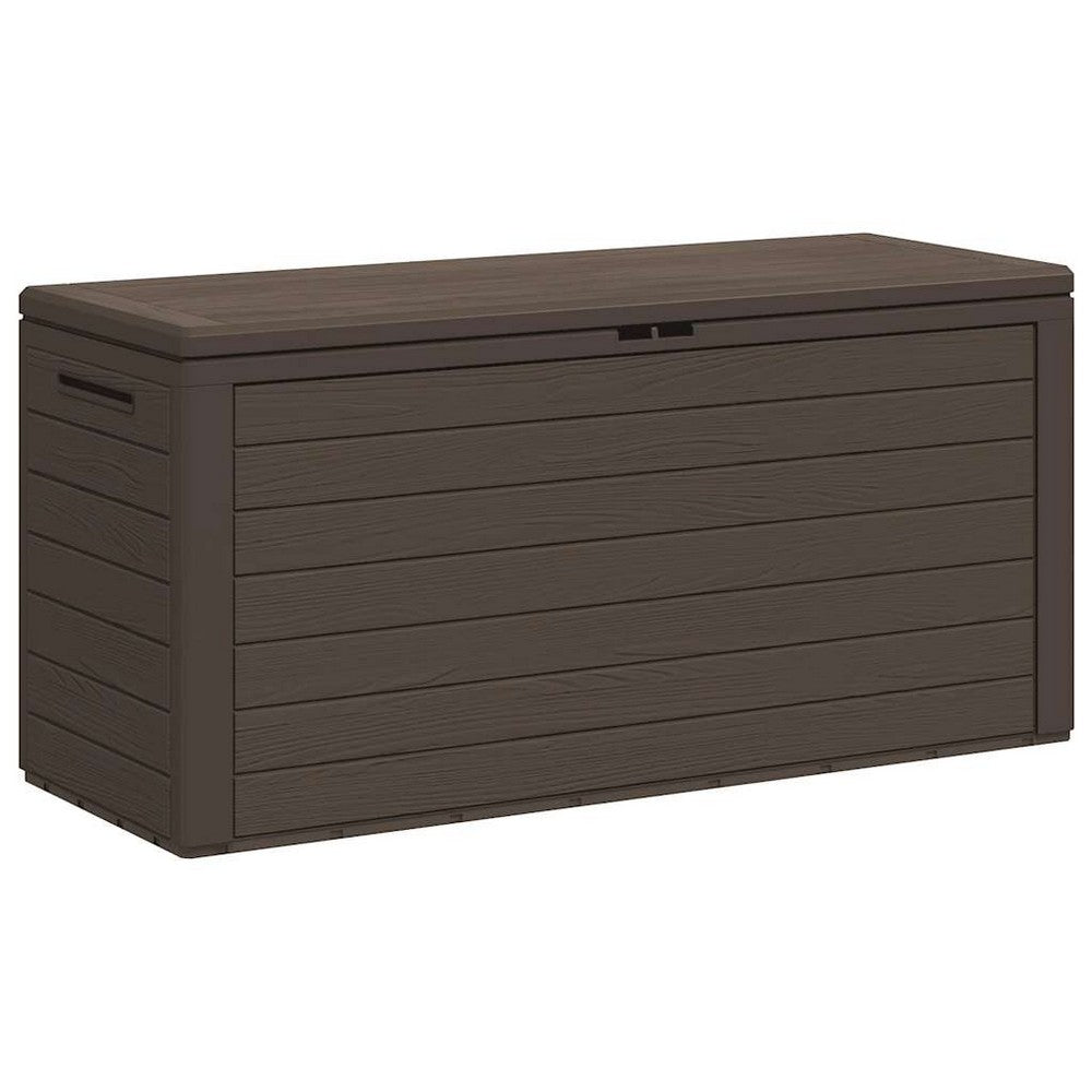 Sofia Outdoor Storage Box | Matte Finish | Brown Polypropylene 46"