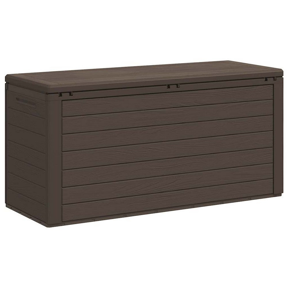 Sofia Outdoor Storage Box | Matte Finish | Brown Polypropylene 46"