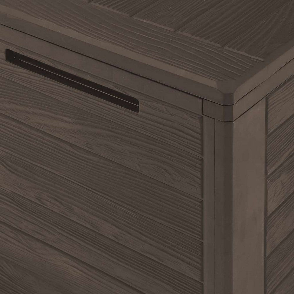 Sofia Outdoor Storage Box | Matte Finish | Brown Polypropylene 46"