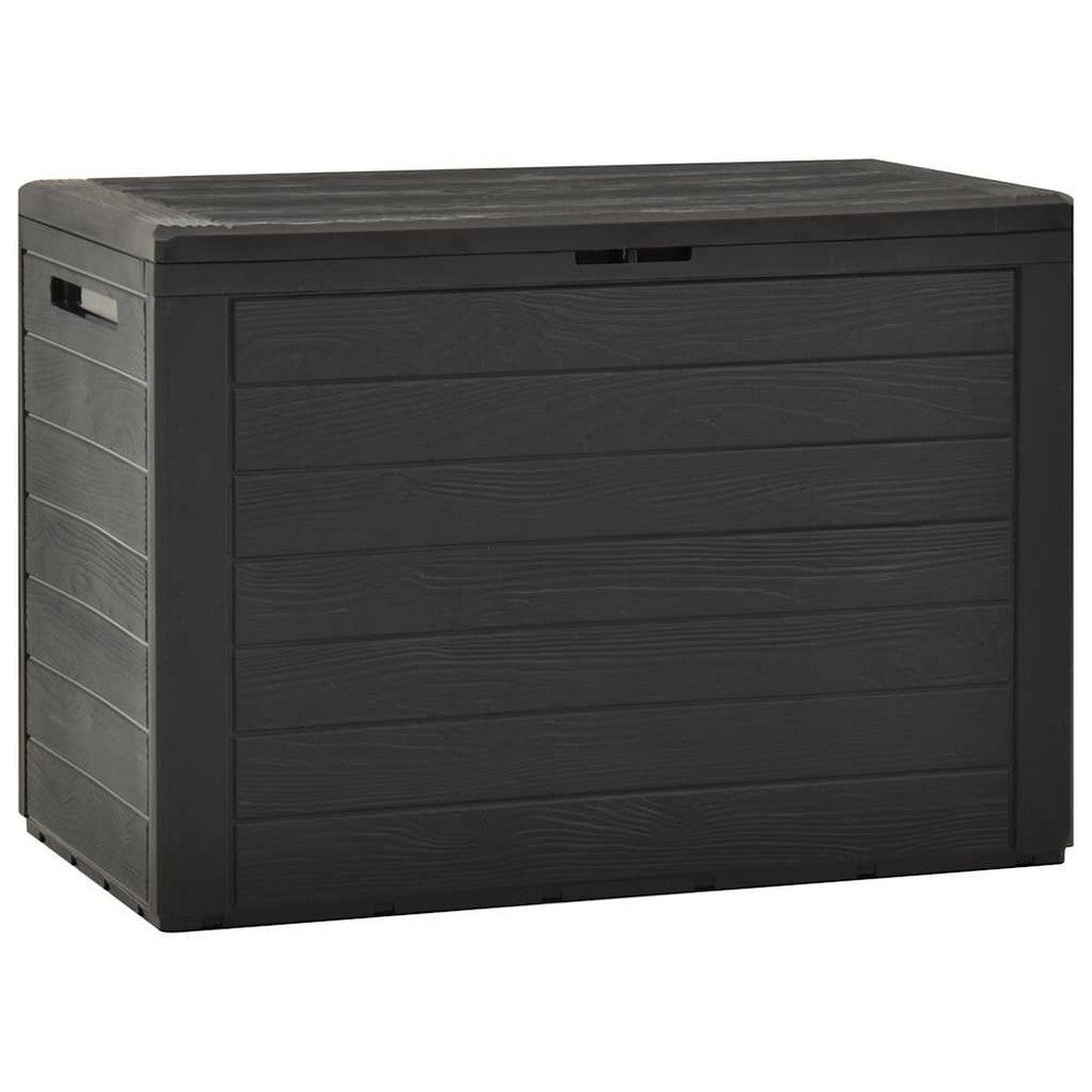 Sofia Modern Outdoor Storage Box | Anthracite Polypropylene 31"