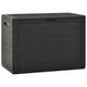 Sofia Modern Outdoor Storage Box | Anthracite Polypropylene 31"