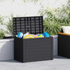 Sofia Modern Outdoor Storage Box | Anthracite Polypropylene 31"