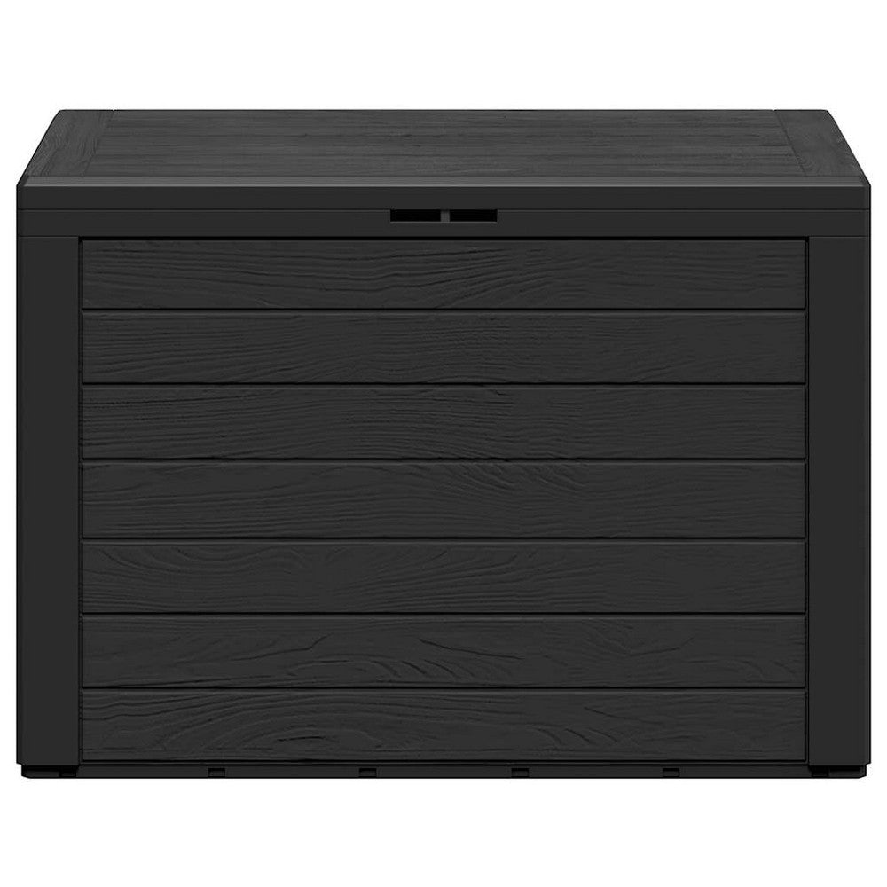 Sofia Modern Outdoor Storage Box | Anthracite Polypropylene 31"