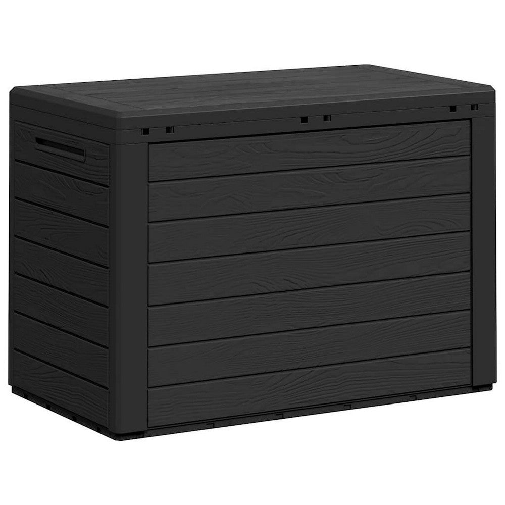 Sofia Modern Outdoor Storage Box | Anthracite Polypropylene 31"