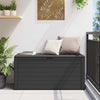 Sofia Modern Outdoor Storage Box | Anthracite Polypropylene 46"