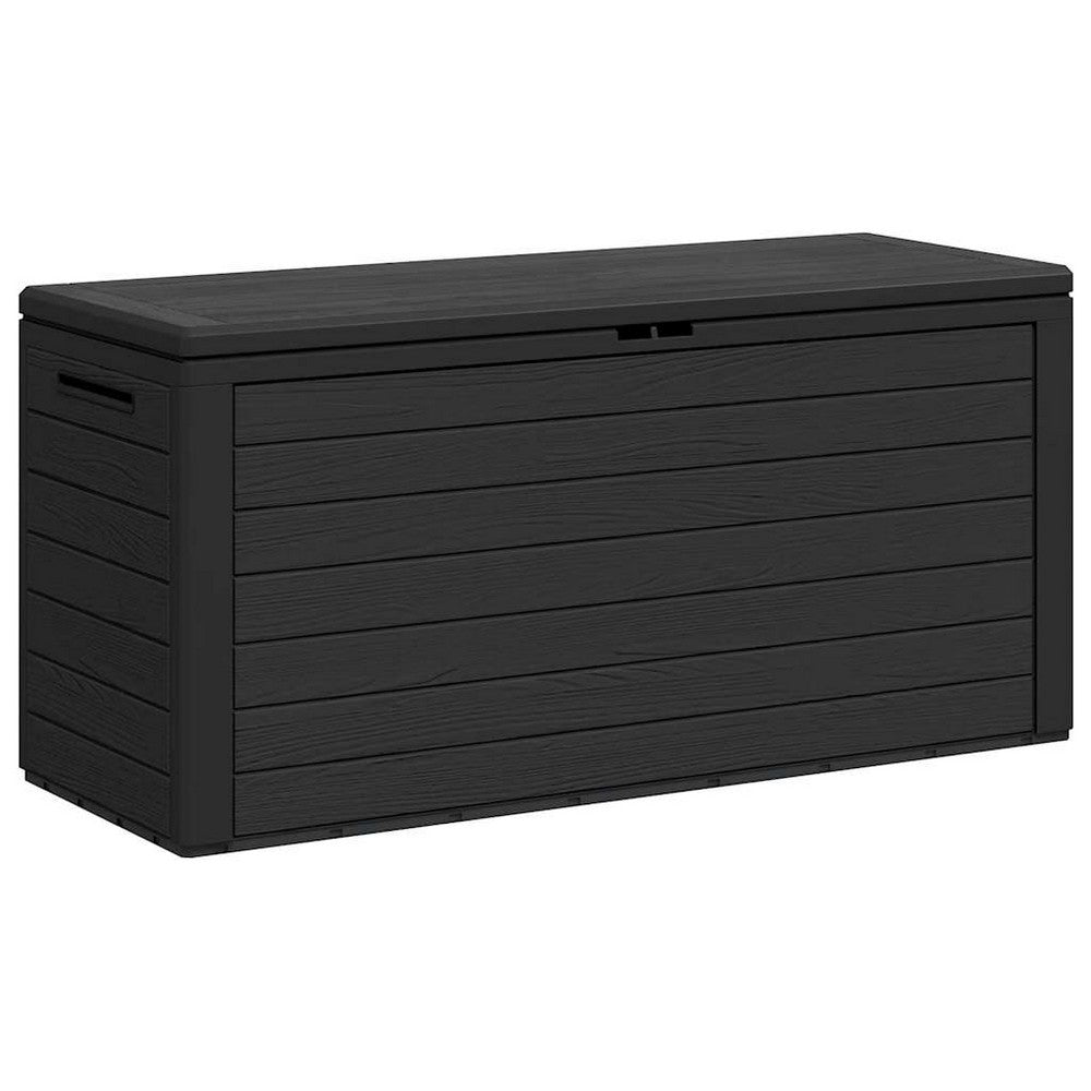Sofia Modern Outdoor Storage Box | Anthracite Polypropylene 46"