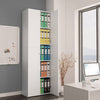vidaXL Office Cabinet White 23.6x12.6x74.8" Engineered Wood