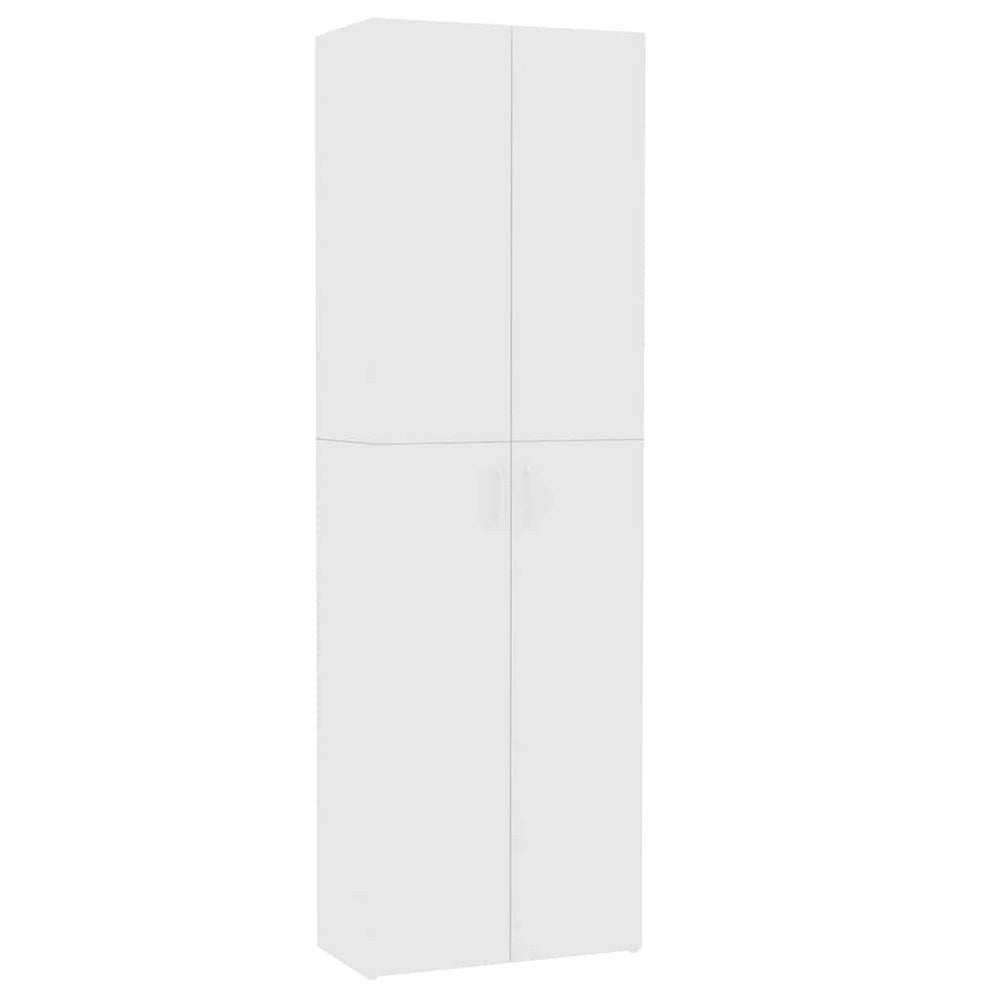vidaXL Office Cabinet White 23.6x12.6x74.8" Engineered Wood