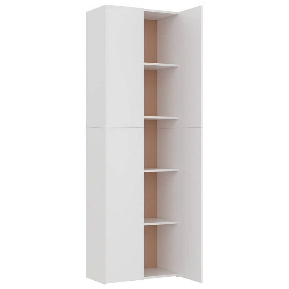 vidaXL Office Cabinet White 23.6x12.6x74.8" Engineered Wood