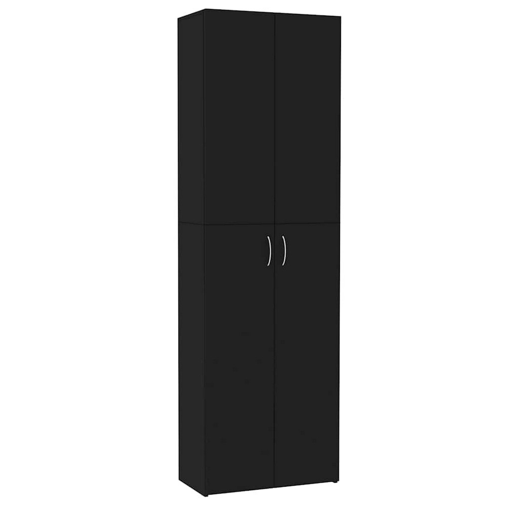 vidaXL Office Cabinet Black 23.6x12.6x74.8" Engineered Wood
