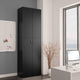 vidaXL Office Cabinet Black 23.6x12.6x74.8" Engineered Wood