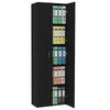 vidaXL Office Cabinet Black 23.6x12.6x74.8" Engineered Wood