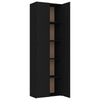 vidaXL Office Cabinet Black 23.6x12.6x74.8" Engineered Wood