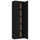 vidaXL Office Cabinet Black 23.6x12.6x74.8" Engineered Wood