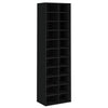 vidaXL Shoe Cabinet Black 21.3"x13.4"x72" Engineered Wood