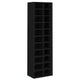 vidaXL Shoe Cabinet Black 21.3"x13.4"x72" Engineered Wood