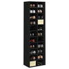 vidaXL Shoe Cabinet Black 21.3"x13.4"x72" Engineered Wood