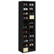 vidaXL Shoe Cabinet Black 21.3"x13.4"x72" Engineered Wood