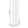 vidaXL Shoe Cabinet Black 21.3"x13.4"x72" Engineered Wood