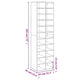 vidaXL Shoe Cabinet Sonoma Oak 21.3x13.4x72.0" Engineered Wood