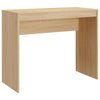 Rosie Minimalist Desk with Panel Legs | Brown Sonoma Oak Wood 35"