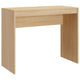 Rosie Minimalist Desk with Panel Legs | Brown Sonoma Oak Wood 35"