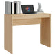 Rosie Minimalist Desk with Panel Legs | Brown Sonoma Oak Wood 35"