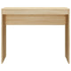 Rosie Minimalist Desk with Panel Legs | Brown Sonoma Oak Wood 35"