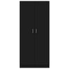 vidaXL Wardrobe Black 31.5"x20.5"x70.9" Engineered Wood