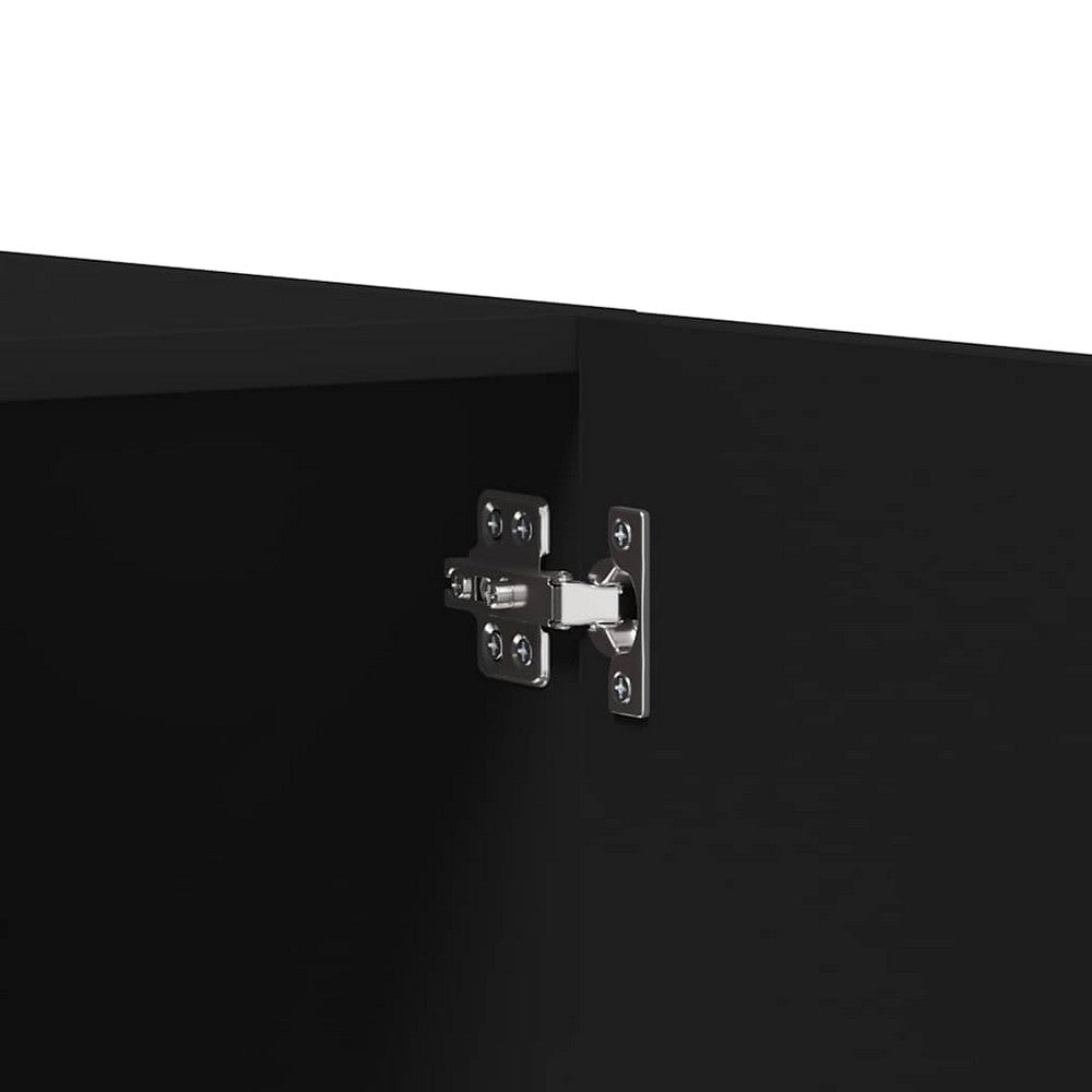vidaXL Wardrobe Black 31.5"x20.5"x70.9" Engineered Wood