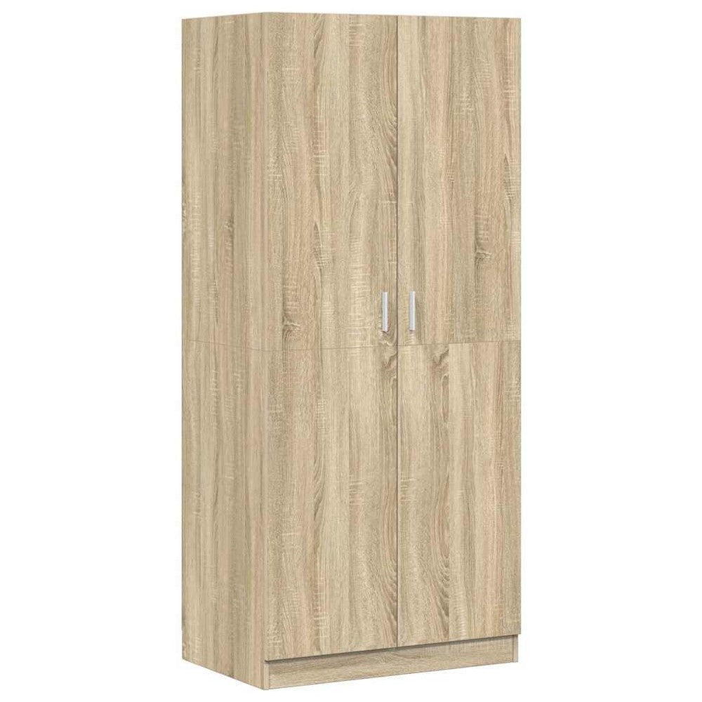 vidaXL Wardrobe Sonoma Oak 31.5"x20.5"x70.9" Engineered Wood
