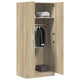 vidaXL Wardrobe Sonoma Oak 31.5"x20.5"x70.9" Engineered Wood