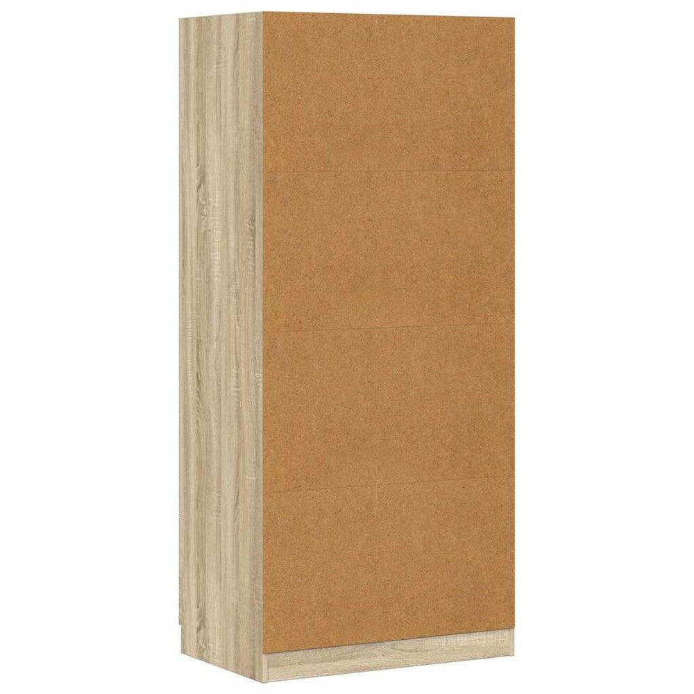 vidaXL Wardrobe Sonoma Oak 31.5"x20.5"x70.9" Engineered Wood