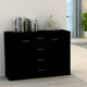 vidaXL Sideboard Black 34.6x11.8x25.6" Engineered Wood