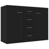 vidaXL Sideboard Black 34.6x11.8x25.6" Engineered Wood