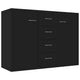 vidaXL Sideboard Black 34.6x11.8x25.6" Engineered Wood