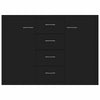 vidaXL Sideboard Black 34.6x11.8x25.6" Engineered Wood