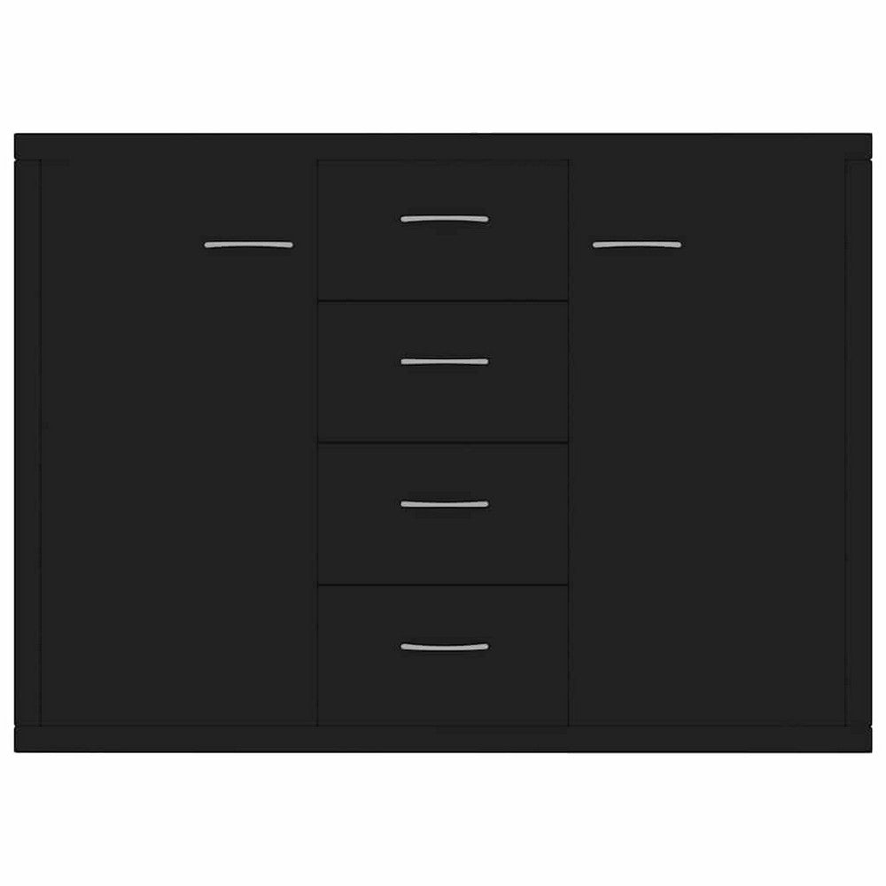 vidaXL Sideboard Black 34.6x11.8x25.6" Engineered Wood