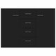vidaXL Sideboard Black 34.6x11.8x25.6" Engineered Wood