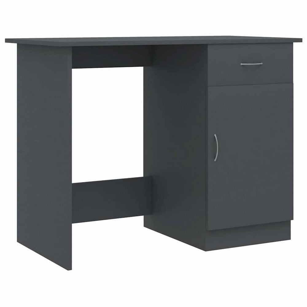 vidaXL Desk Gray 39.4"x19.7"x29.9" Engineered Wood