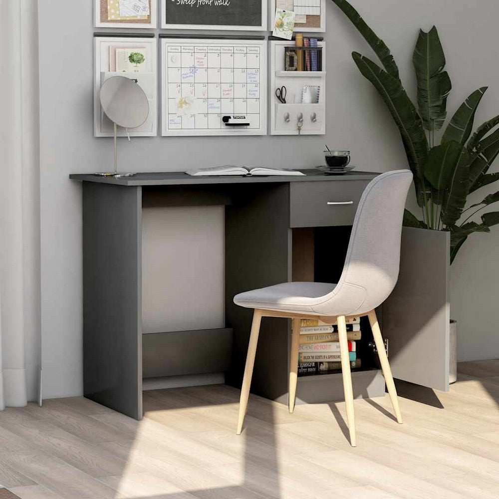vidaXL Desk Gray 39.4"x19.7"x29.9" Engineered Wood
