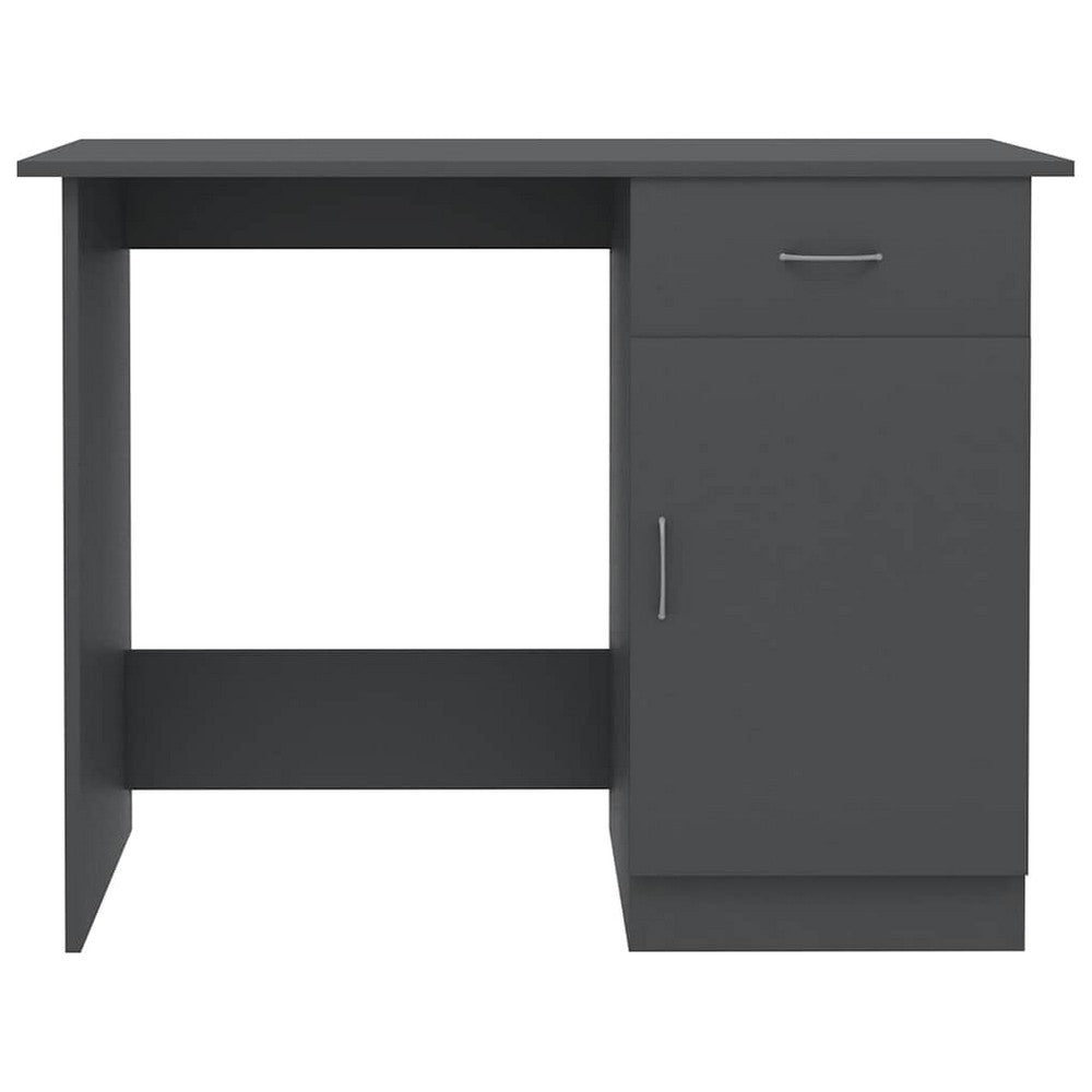 vidaXL Desk Gray 39.4"x19.7"x29.9" Engineered Wood