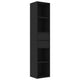 vidaXL Book Cabinet Black 14.2x11.8x67.3" Engineered Wood