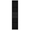 vidaXL Book Cabinet Black 14.2x11.8x67.3" Engineered Wood