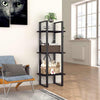 vidaXL 3-Tier Book Cabinet Black 15.7"x11.8"x41.3" Engineered Wood