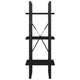 vidaXL 3-Tier Book Cabinet Black 15.7"x11.8"x41.3" Engineered Wood