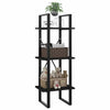 vidaXL 3-Tier Book Cabinet Black 15.7"x11.8"x41.3" Engineered Wood